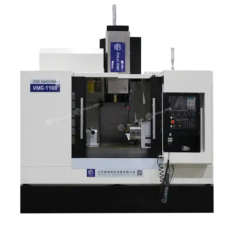 The VMC1160 supports a fourth axis—complex parts can be machined in a single setup.