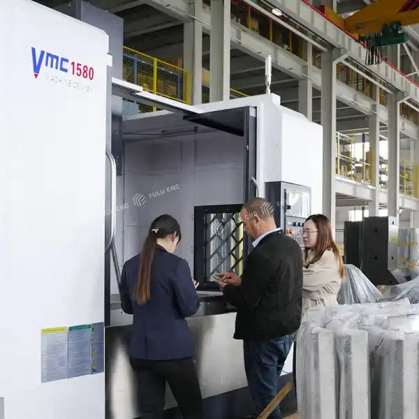 algerian customer visiting cnc factory