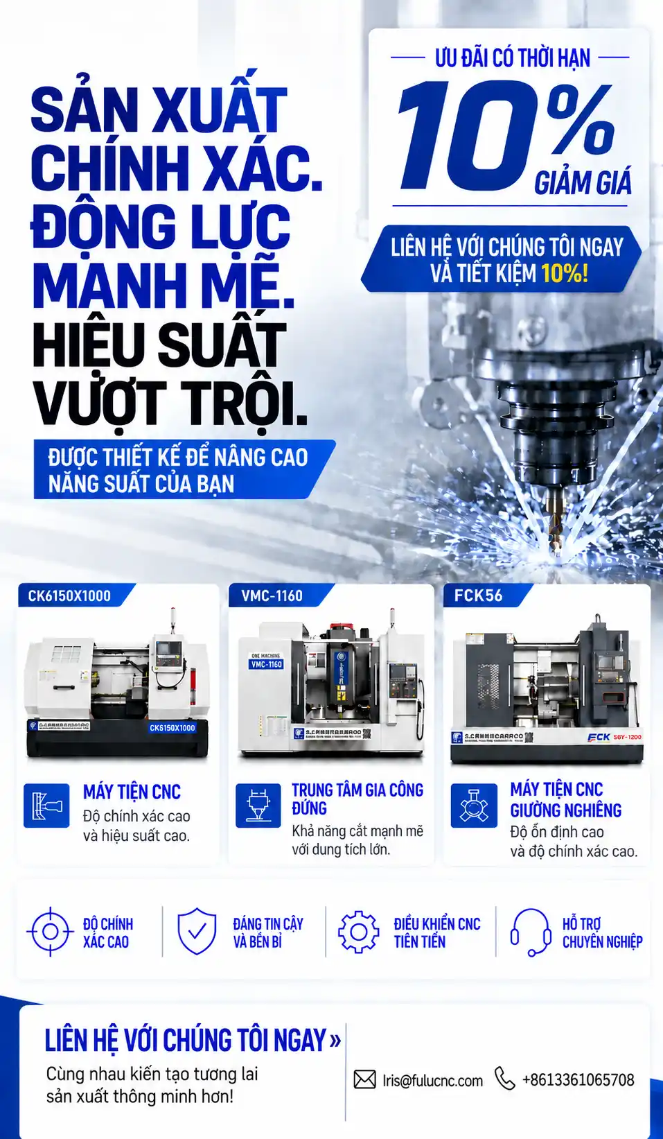 chương tr&igrave;nh khuyến m&atilde;i thiết bị cnc