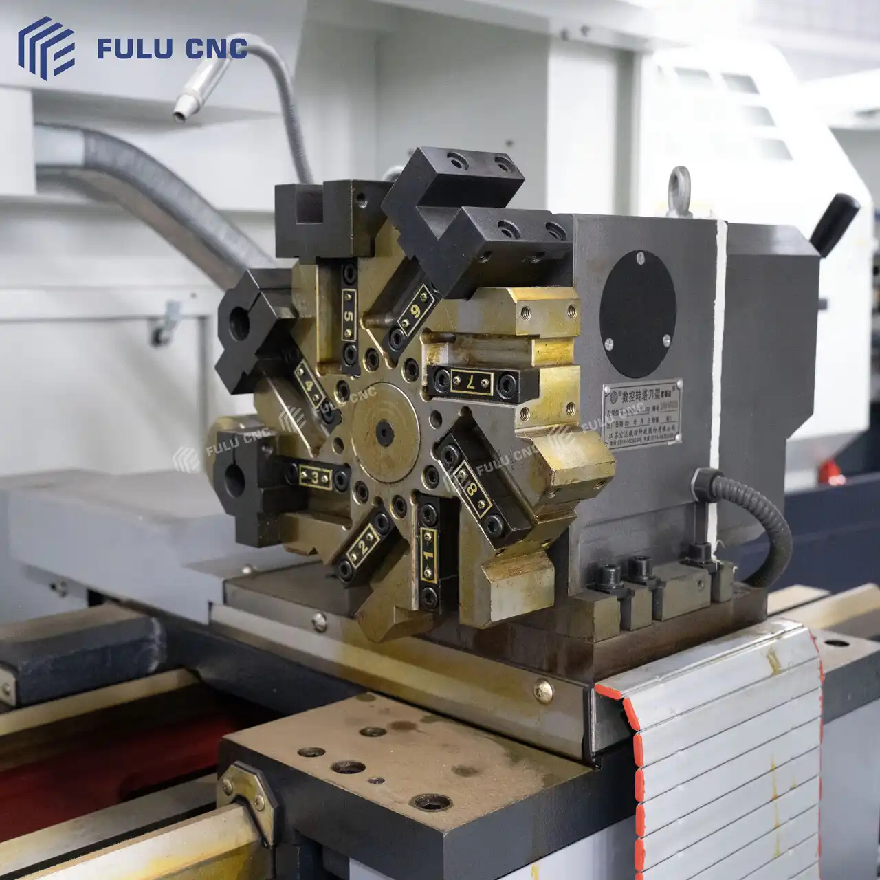 ck6140 750 flat bed cnc lathe 8 station electric-turret