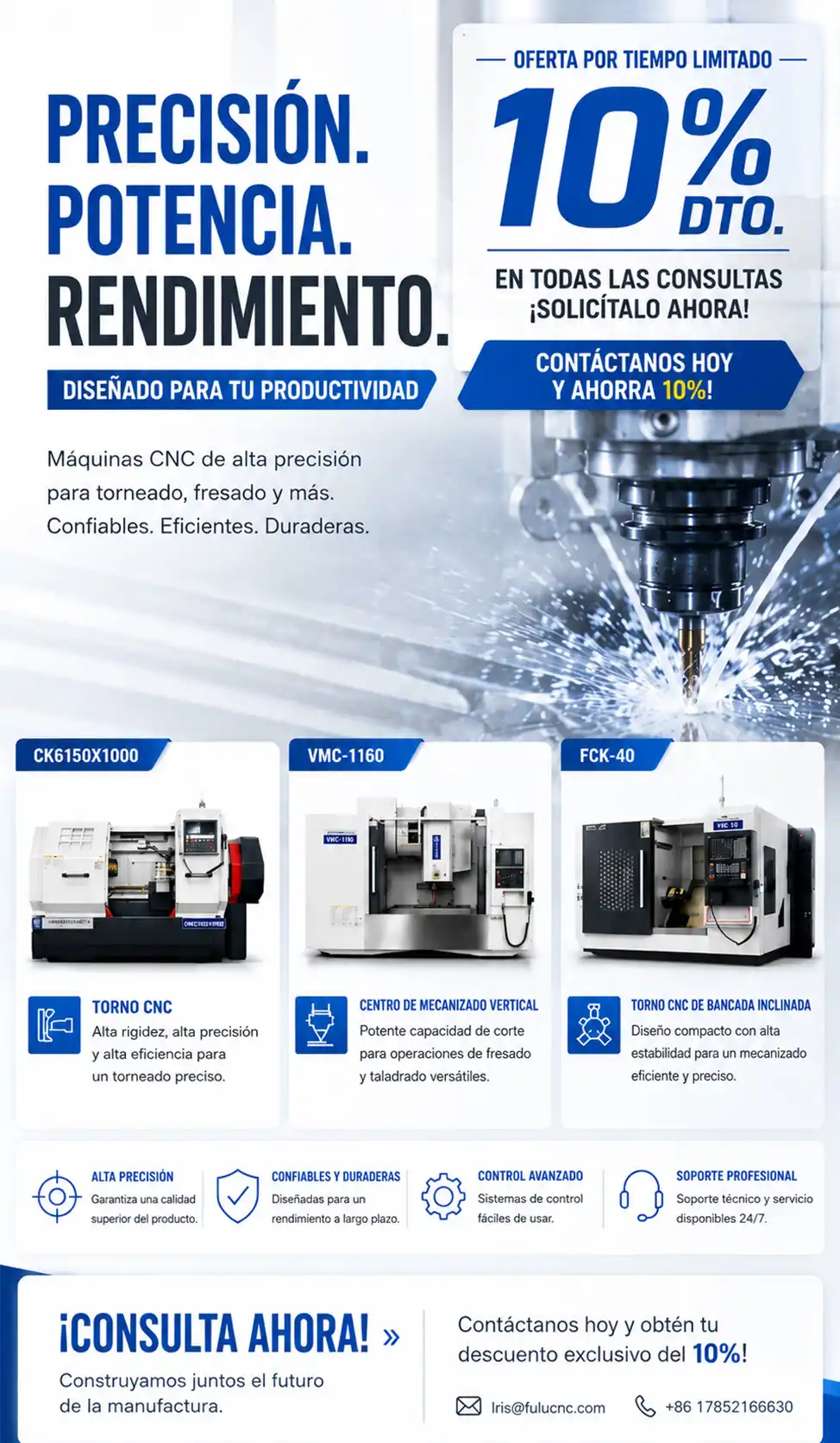 Oferta especial de m&aacute;quinas CNC