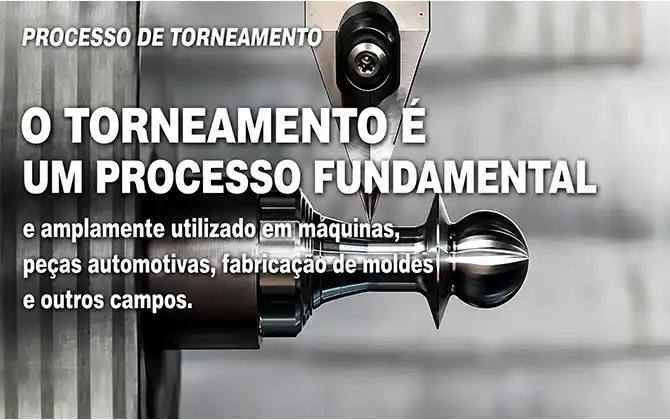 processo de usinagem por torneamento