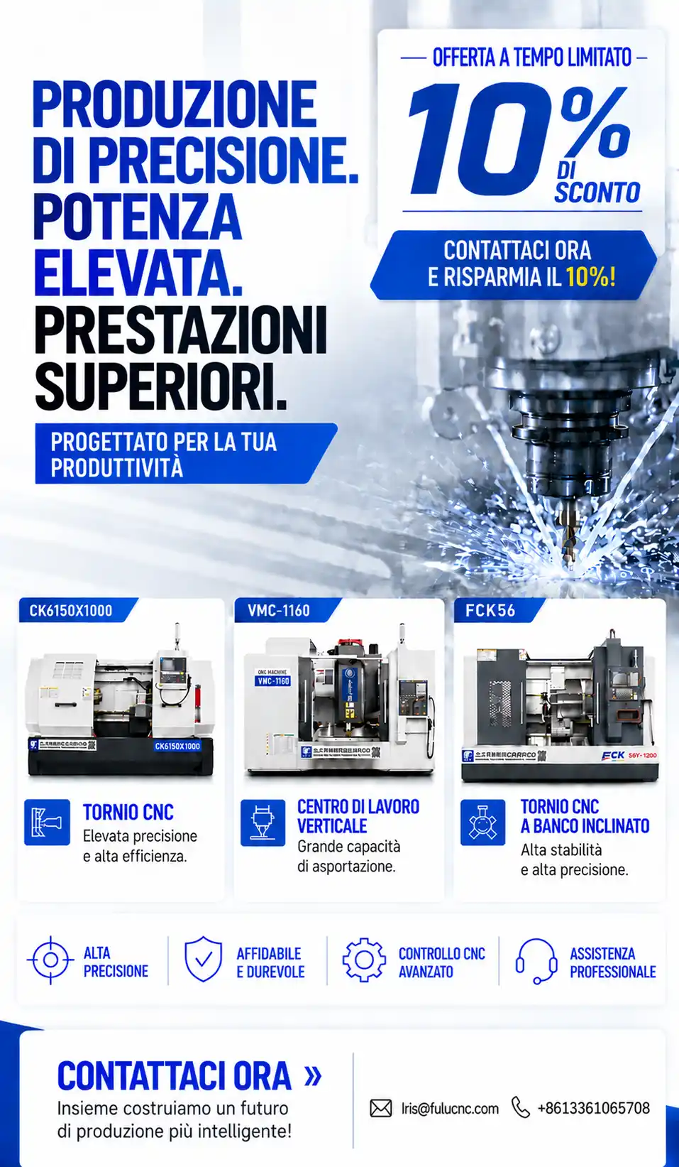 promozione di attrezzature cnc
