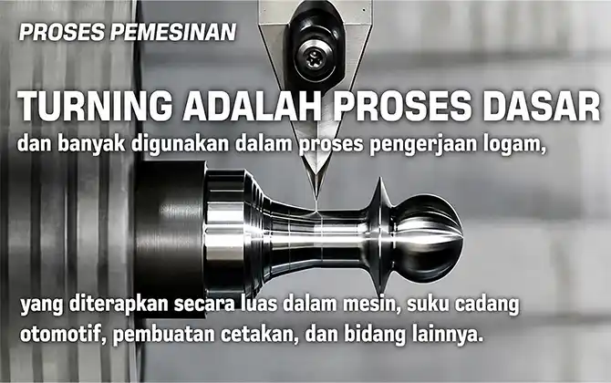 proses pemesinan bubut