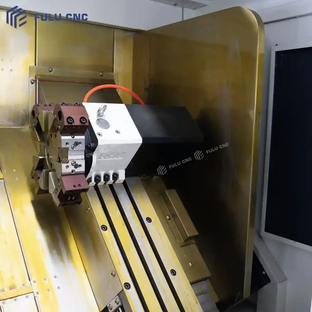 Slant Bed CNC Lathe FCK40 8 Station Turret
