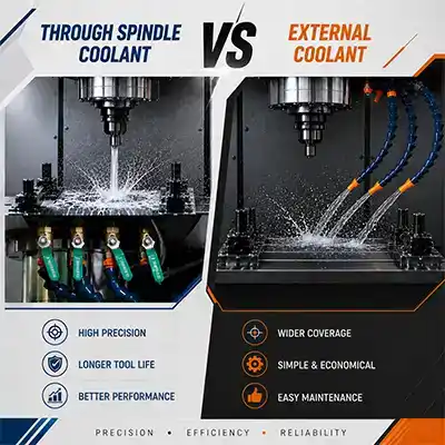 through spindle coolant vs external cooling